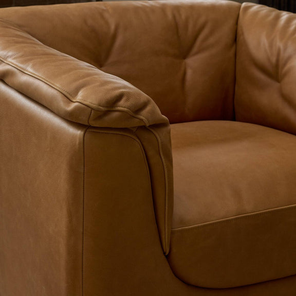 Santino Swivel Chair - Palermo Cognac