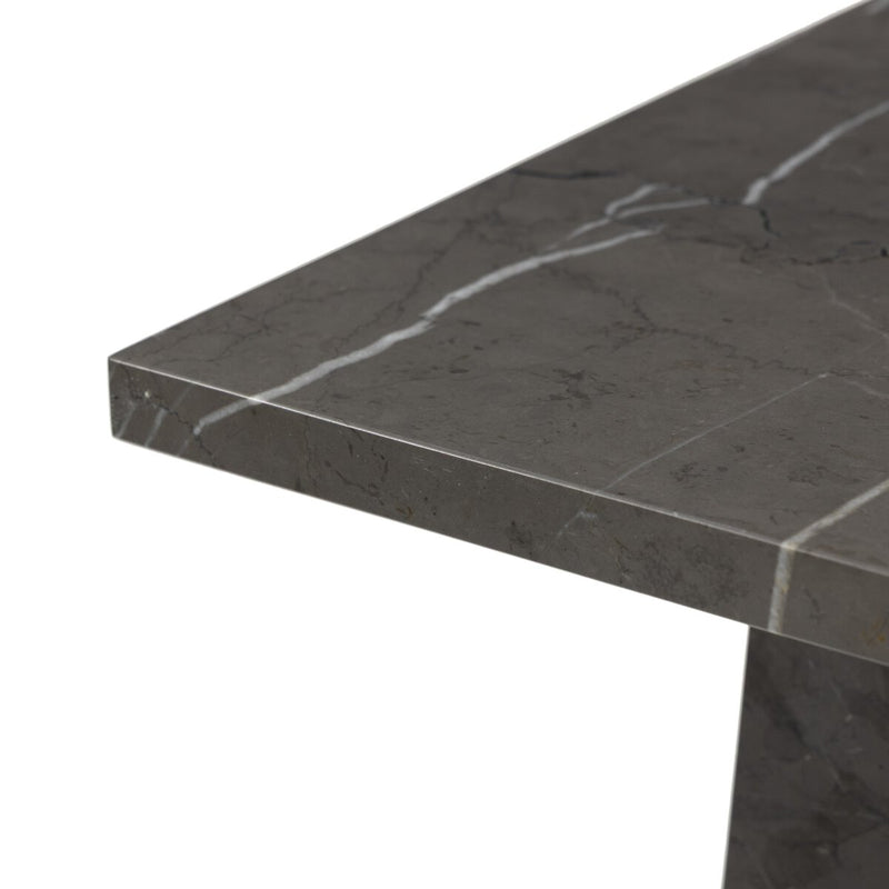 Ellric Pedestal - Grey Italian Marble