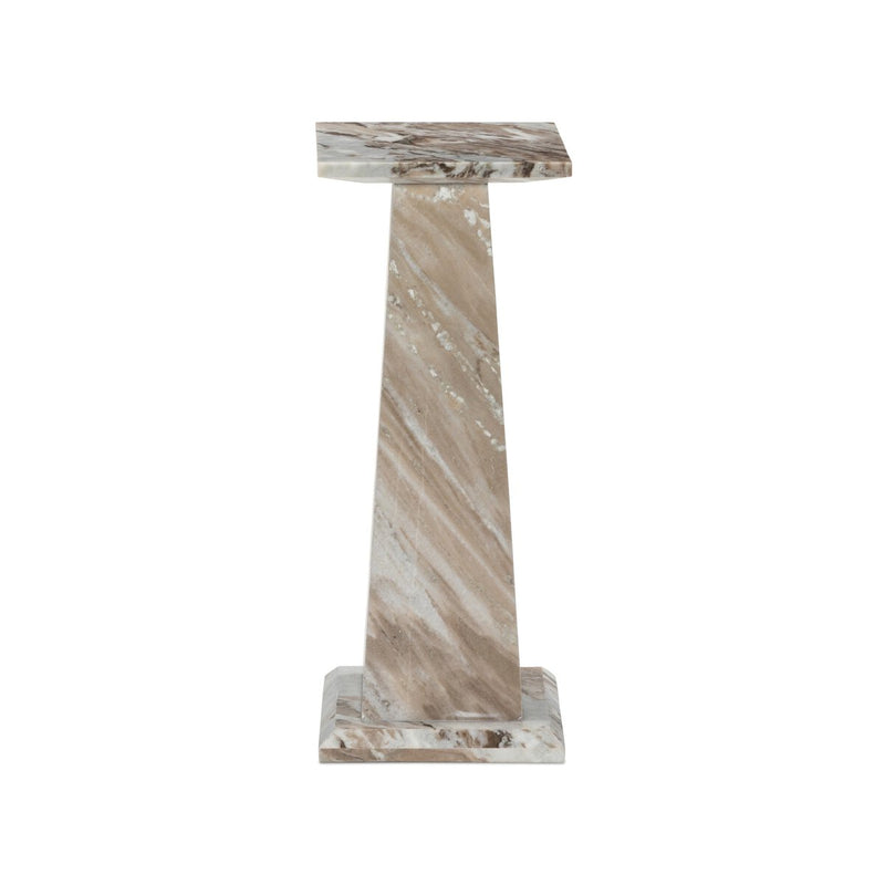 Ellric Pedestal - Beige Marble