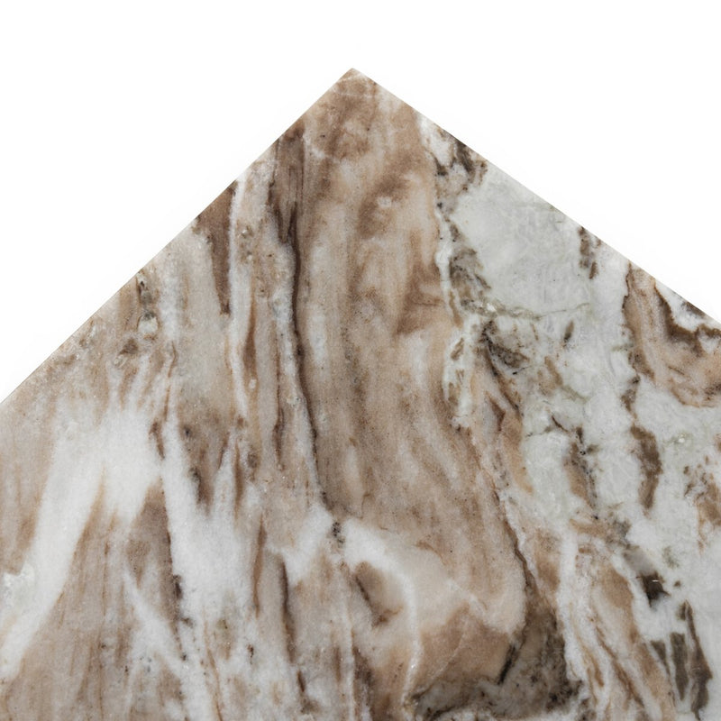 Ellric Pedestal - Beige Marble