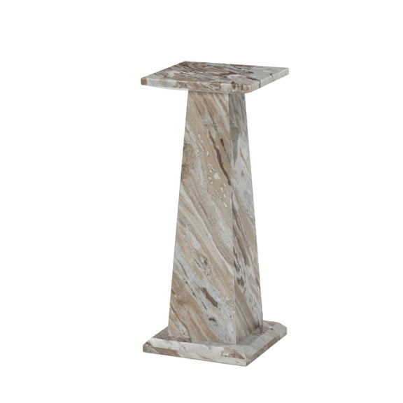 Ellric Pedestal - Beige Marble