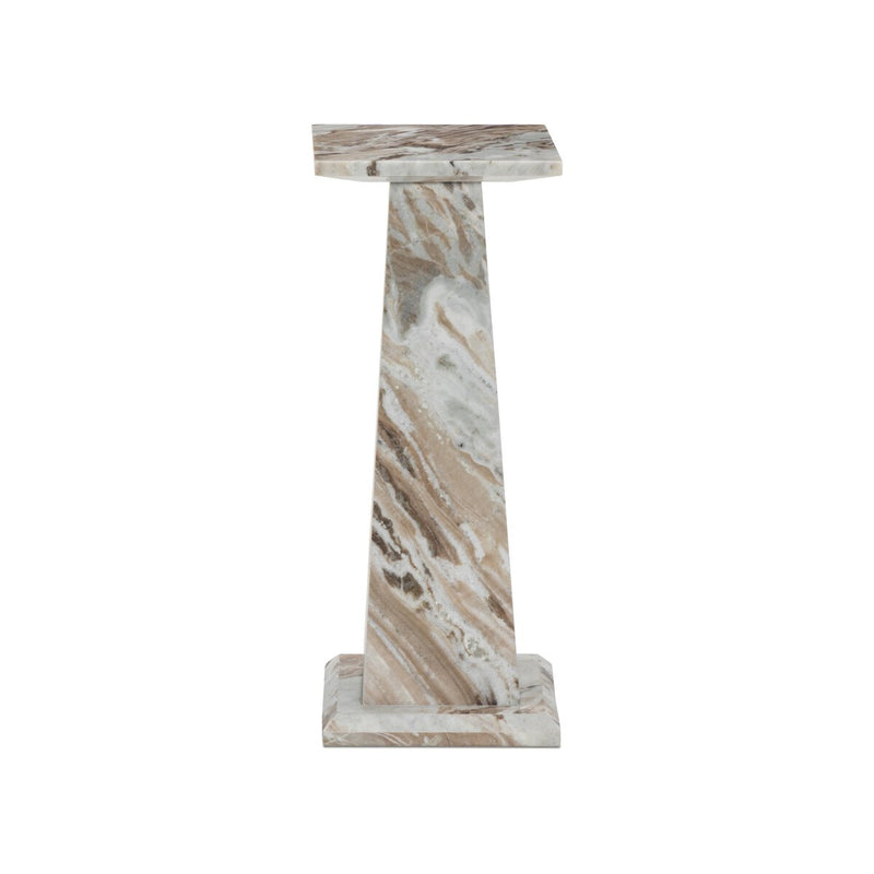 Ellric Pedestal - Beige Marble