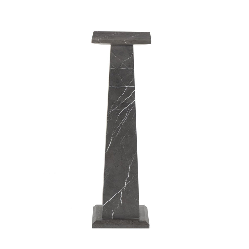 Ellric Pedestal - Grey Italian Marble