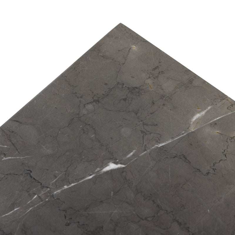 Ellric Pedestal - Grey Italian Marble