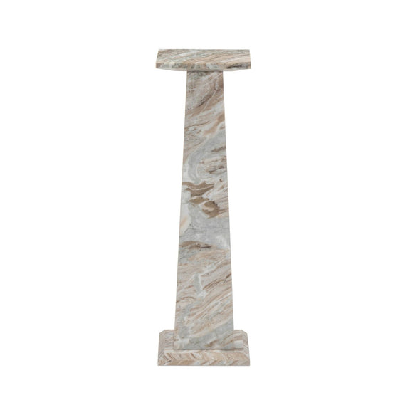 Ellric Pedestal - Beige Marble