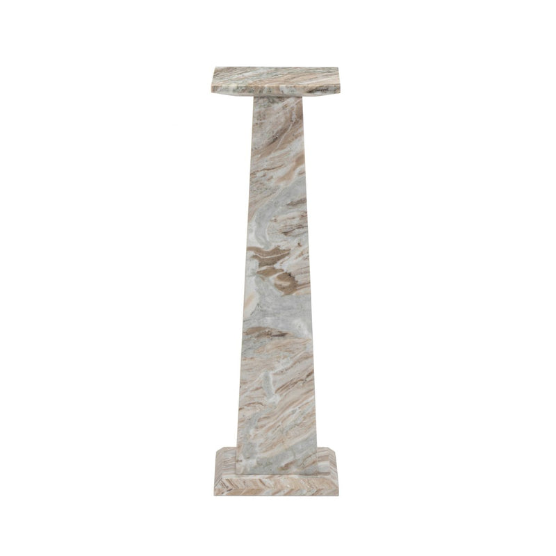 Ellric Pedestal - Beige Marble