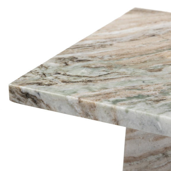 Ellric Pedestal - Beige Marble