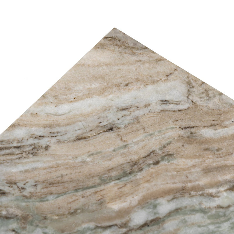 Ellric Pedestal - Beige Marble