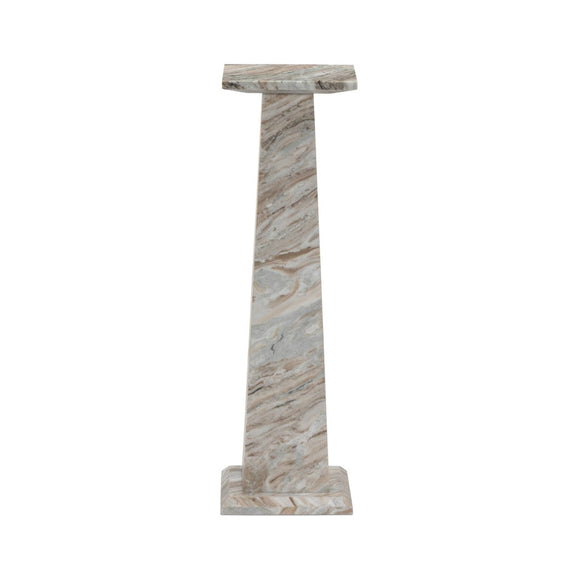 Ellric Pedestal - Beige Marble
