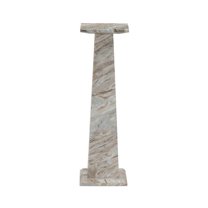 Ellric Pedestal - Beige Marble