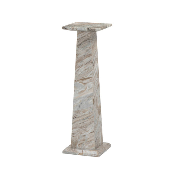 Ellric Pedestal - Beige Marble
