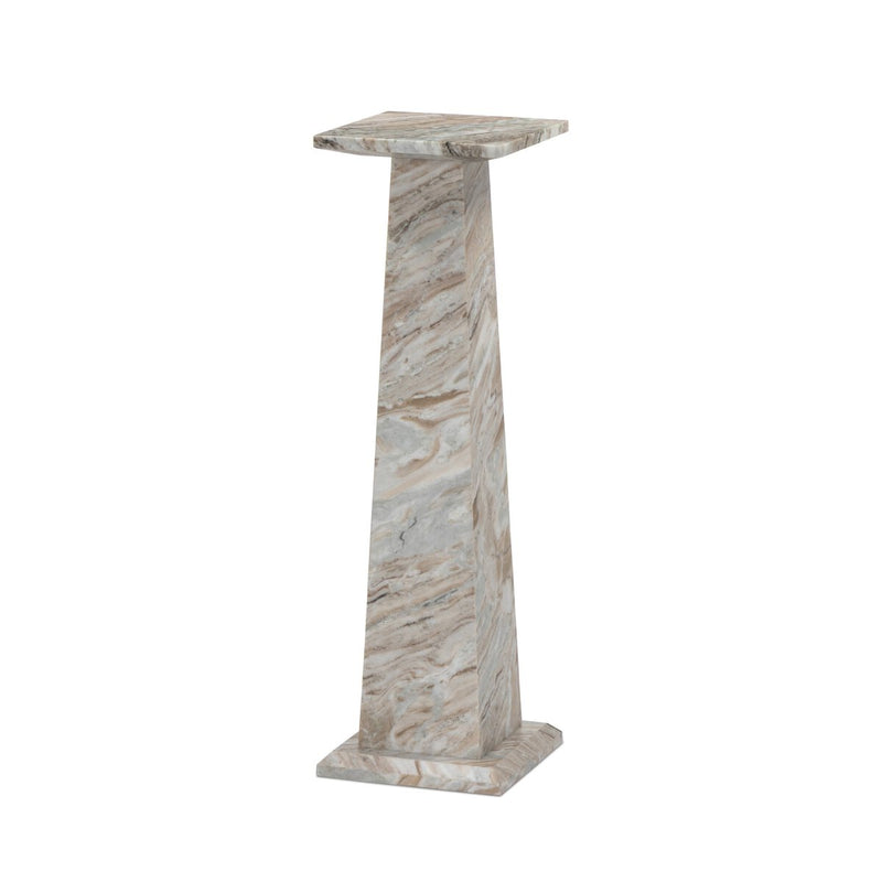 Ellric Pedestal - Beige Marble