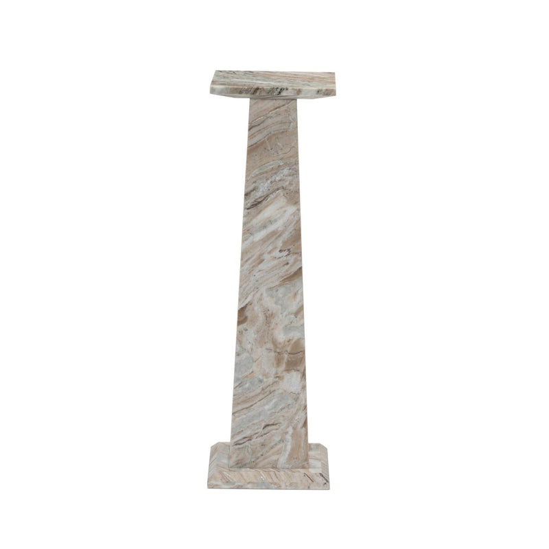 Ellric Pedestal - Beige Marble