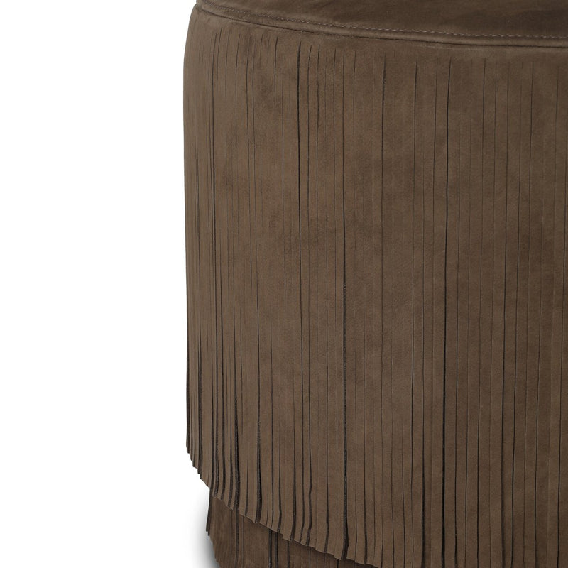 Rooney Ottoman - Nubuck Cigar