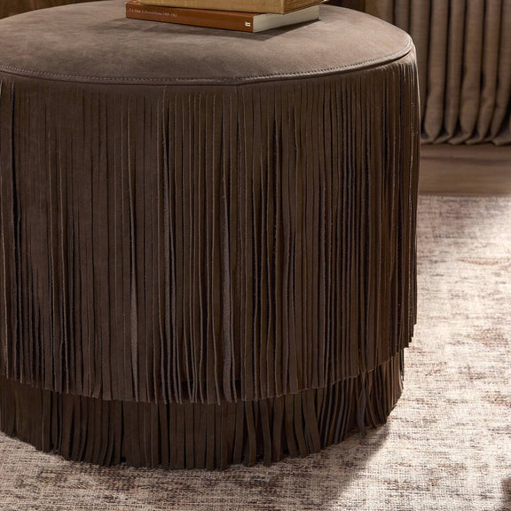 Rooney Ottoman - Nubuck Cigar