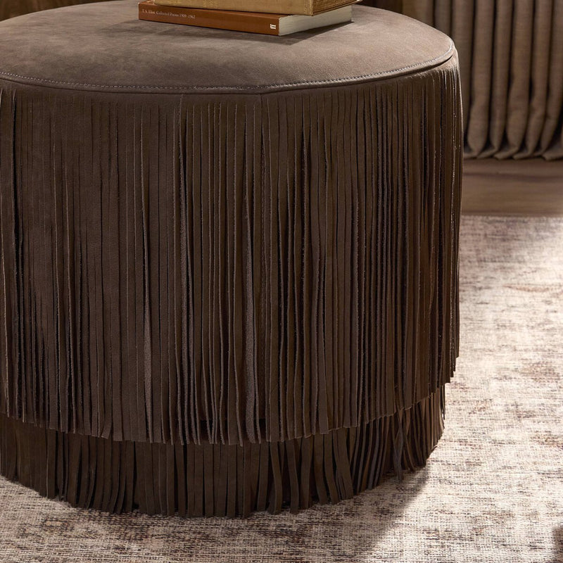 Rooney Ottoman - Nubuck Cigar