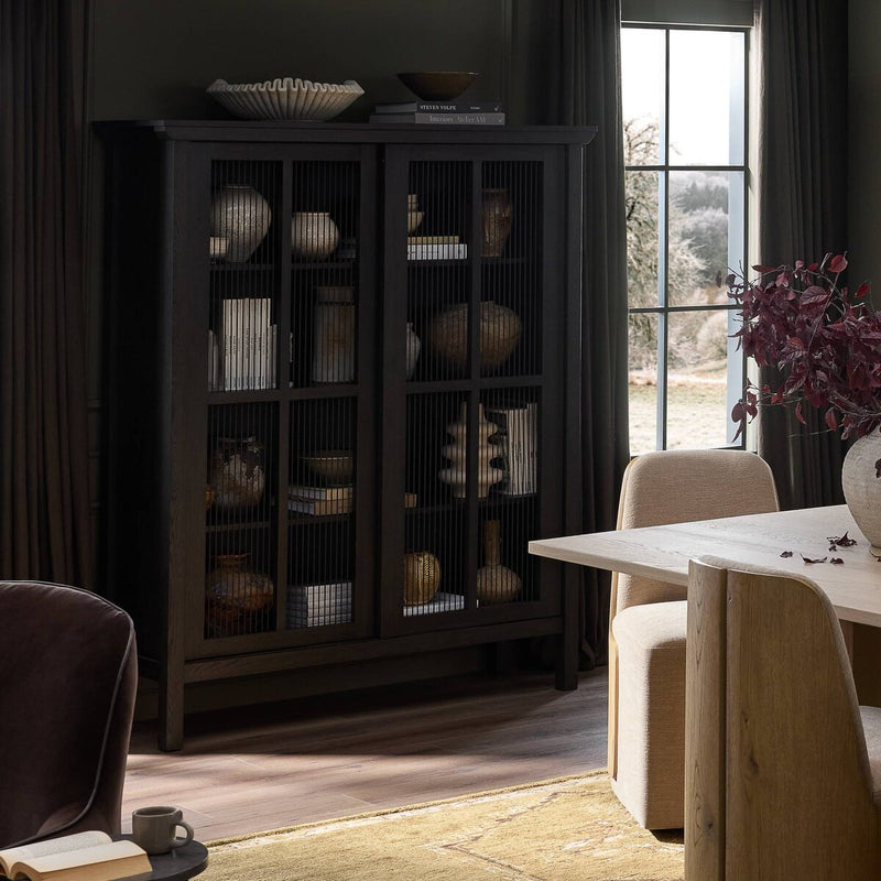 Tuscola Cabinet - Smoked Black Veneer