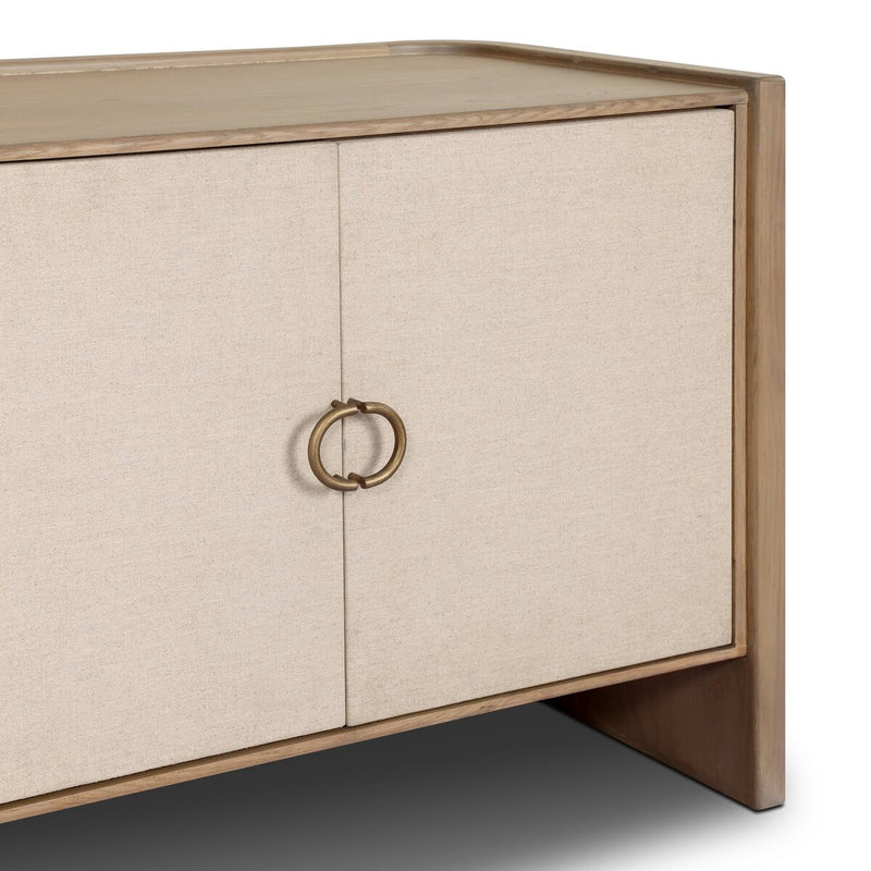 Kiran Media Console - Sandy Oak Veneer