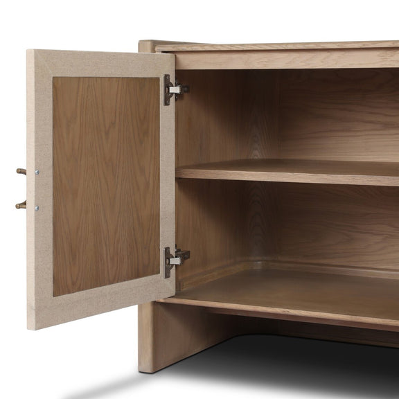 Kiran Media Console - Sandy Oak Veneer