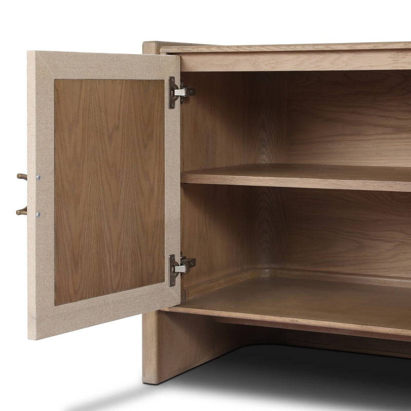 Kiran Media Console - Sandy Oak Veneer