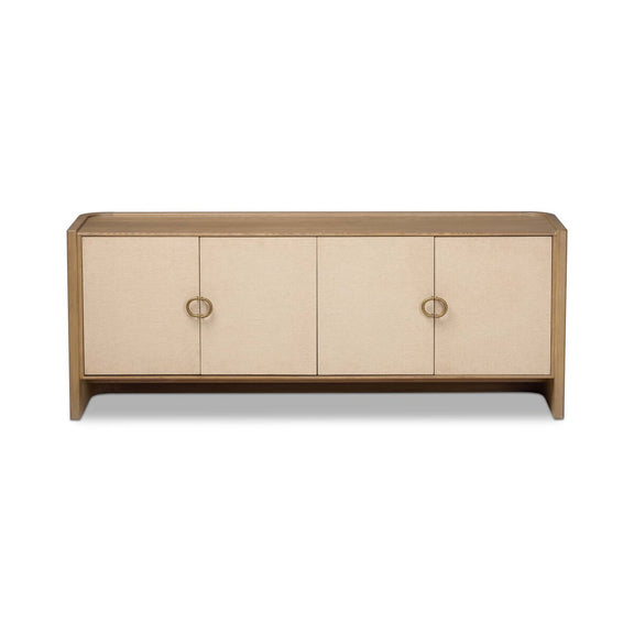 Kiran Media Console - Sandy Oak Veneer