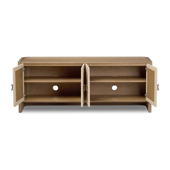 Kiran Media Console - Sandy Oak Veneer