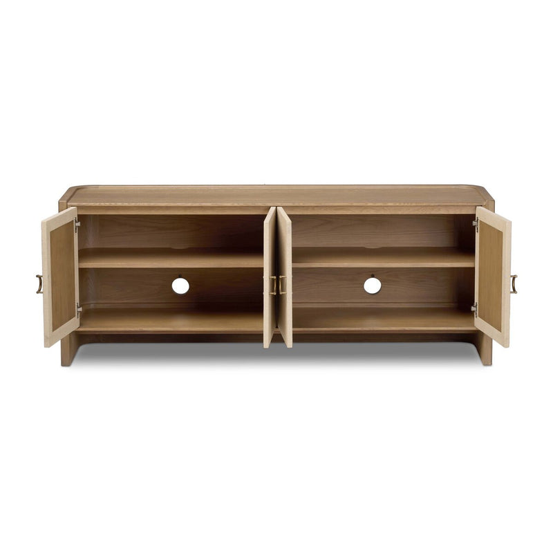 Kiran Media Console - Sandy Oak Veneer