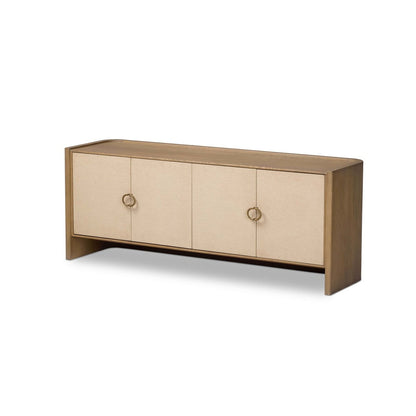 Kiran Media Console - Sandy Oak Veneer