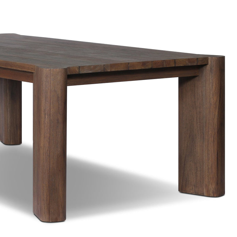 Soho Outdoor Dining Table - Stained Saddle Brown
