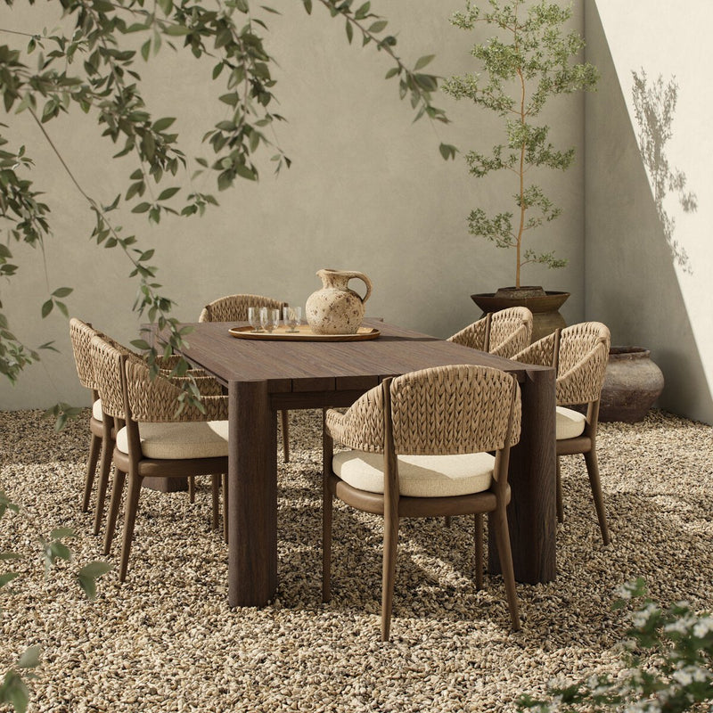 Soho Outdoor Dining Table - Stained Saddle Brown