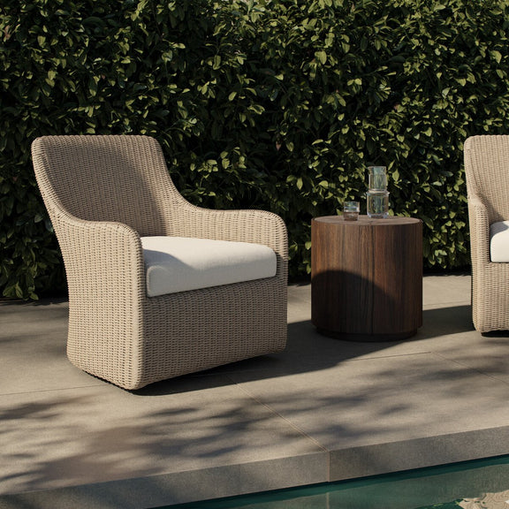Blaire Outdoor Swivel Chair - Vintage White