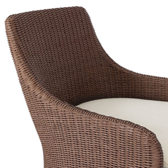 Blaire Outdoor Swivel Chair - Tanned Weave