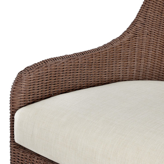 Blaire Outdoor Swivel Chair - Tanned Weave
