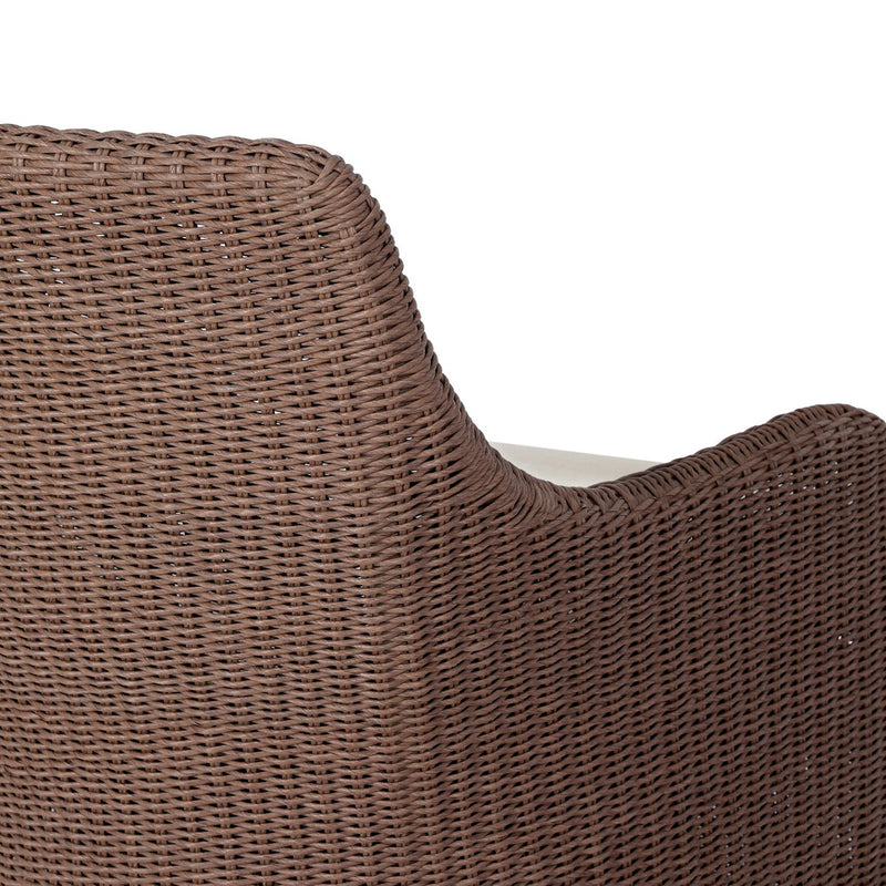 Blaire Outdoor Swivel Chair - Tanned Weave
