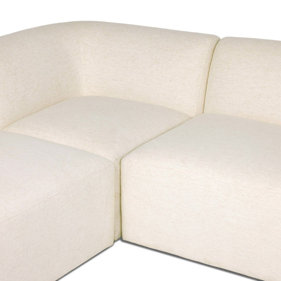 Nellie 3-Piece Sectional - Crypton Nomad Snow