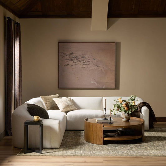 Nellie 3-Piece Sectional - Crypton Nomad Snow