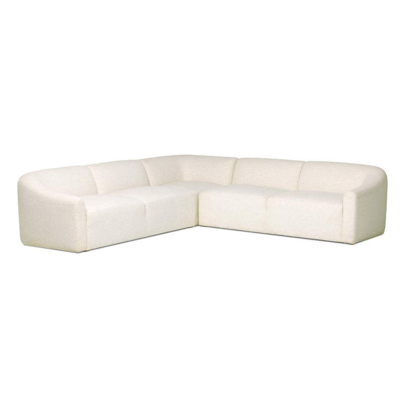 Nellie 3-Piece Sectional - Crypton Nomad Snow