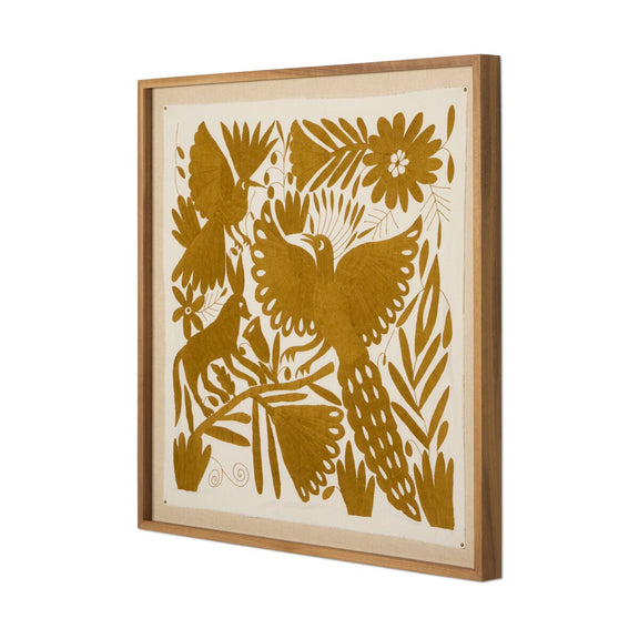 Otomi Framed Textile - Walnut 2.5