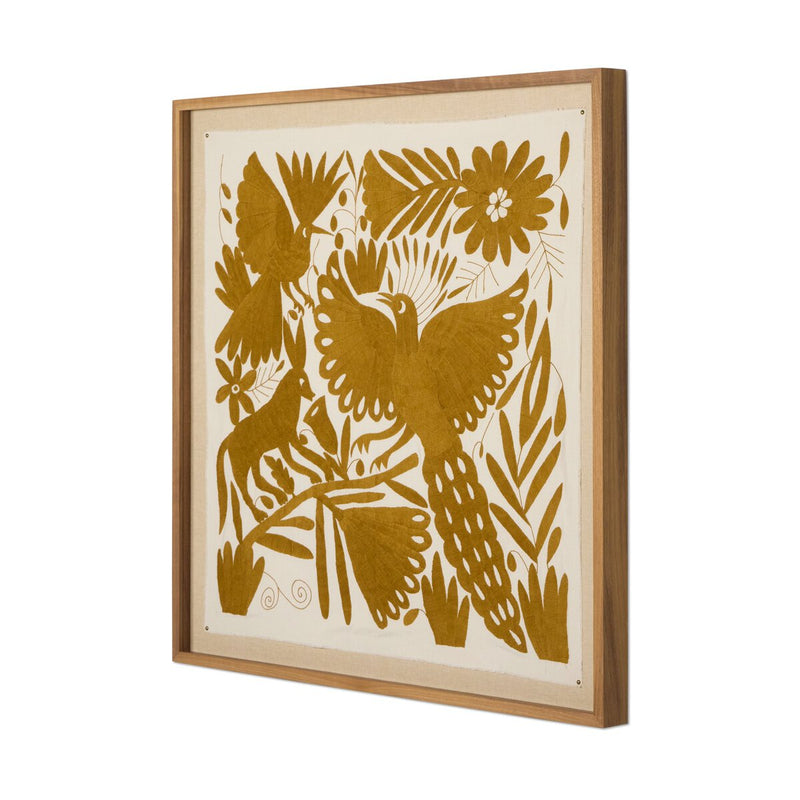 Otomi Framed Textile - Walnut 2.5