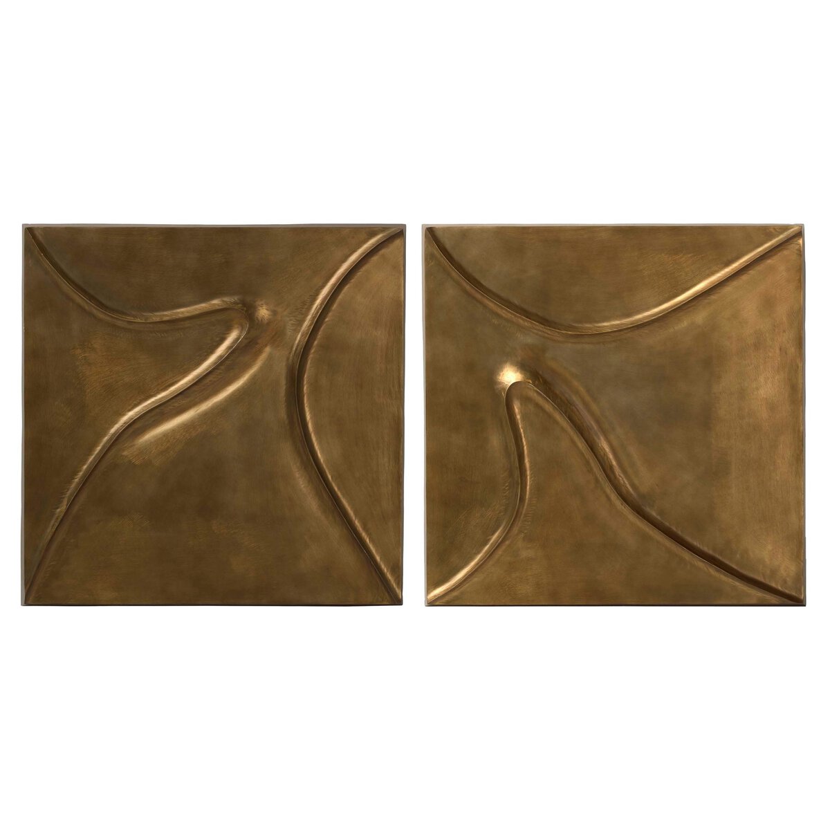Ozias Metal Wall Panel Set - Smooth Golden