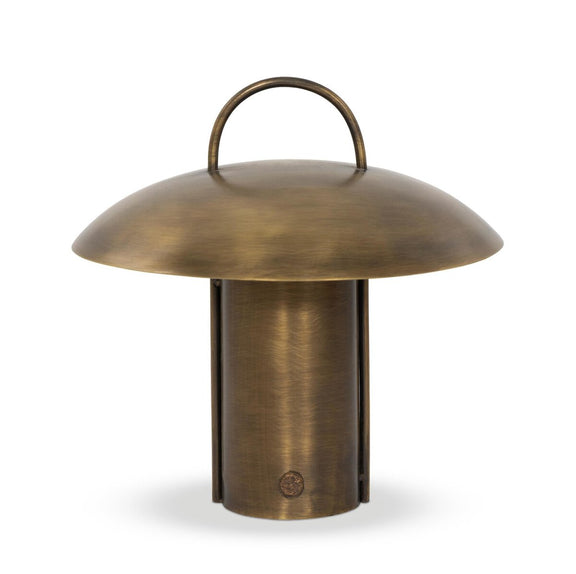 Kivo Cordless Table Lamp - Aged Antique Brass Iron