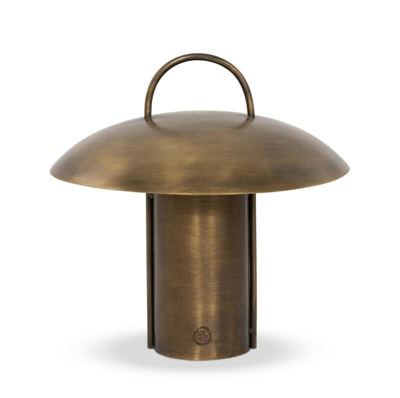 Kivo Cordless Table Lamp - Aged Antique Brass Iron