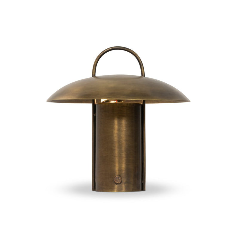 Kivo Cordless Table Lamp - Aged Antique Brass Iron