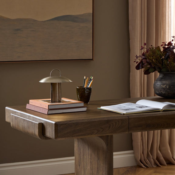 Kivo Cordless Table Lamp - Antique Nickel