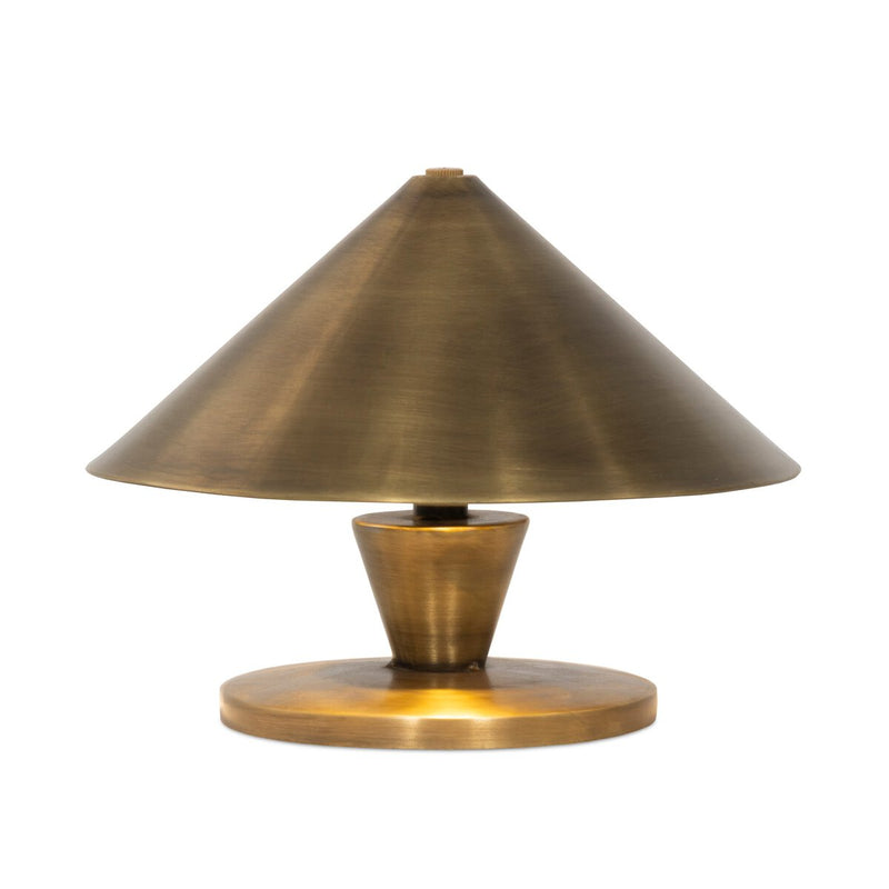 Nyra Cordless Table Lamp - Aged Antique Brass Iron