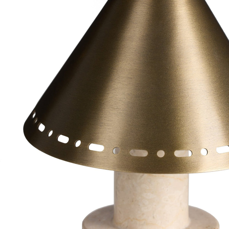 Azra Cordless Table Lamp - Aged Antique Brass Iron