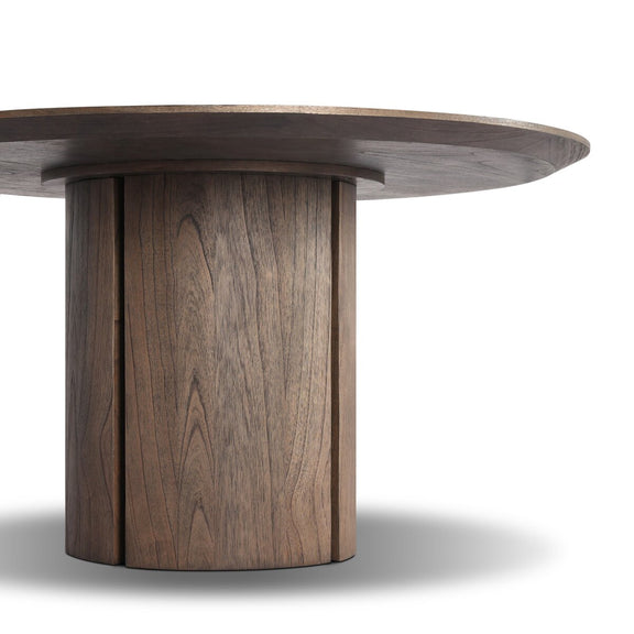 Ranta Dining Table - Stained Saddle Brown Mindi Veneer