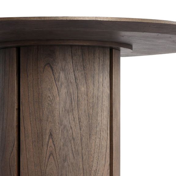 Ranta Dining Table - Stained Saddle Brown Mindi Veneer