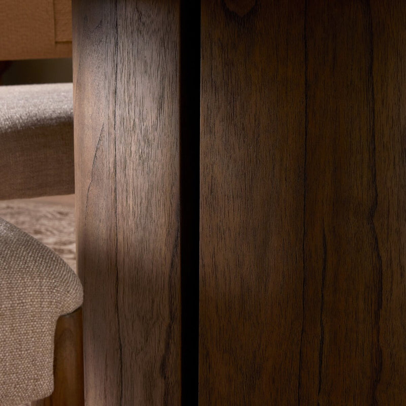 Ranta Dining Table - Stained Saddle Brown Mindi Veneer