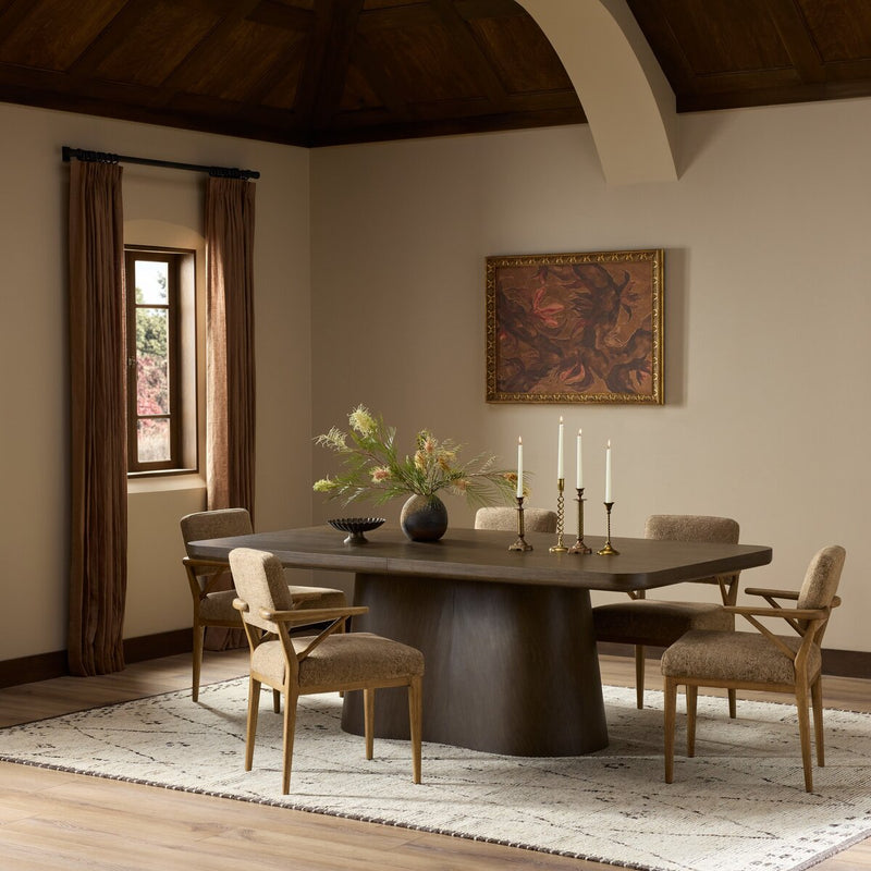 Talos Extension Dining Table - Sierra Brown Veneer